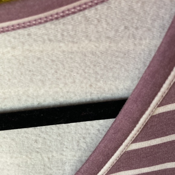 Lavender and white striped dress sweatshirt lined - Picture 3 of 3